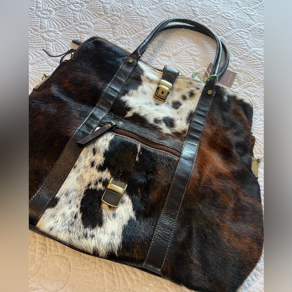 NWT Pulicati Cowhide Leather Tote Bag